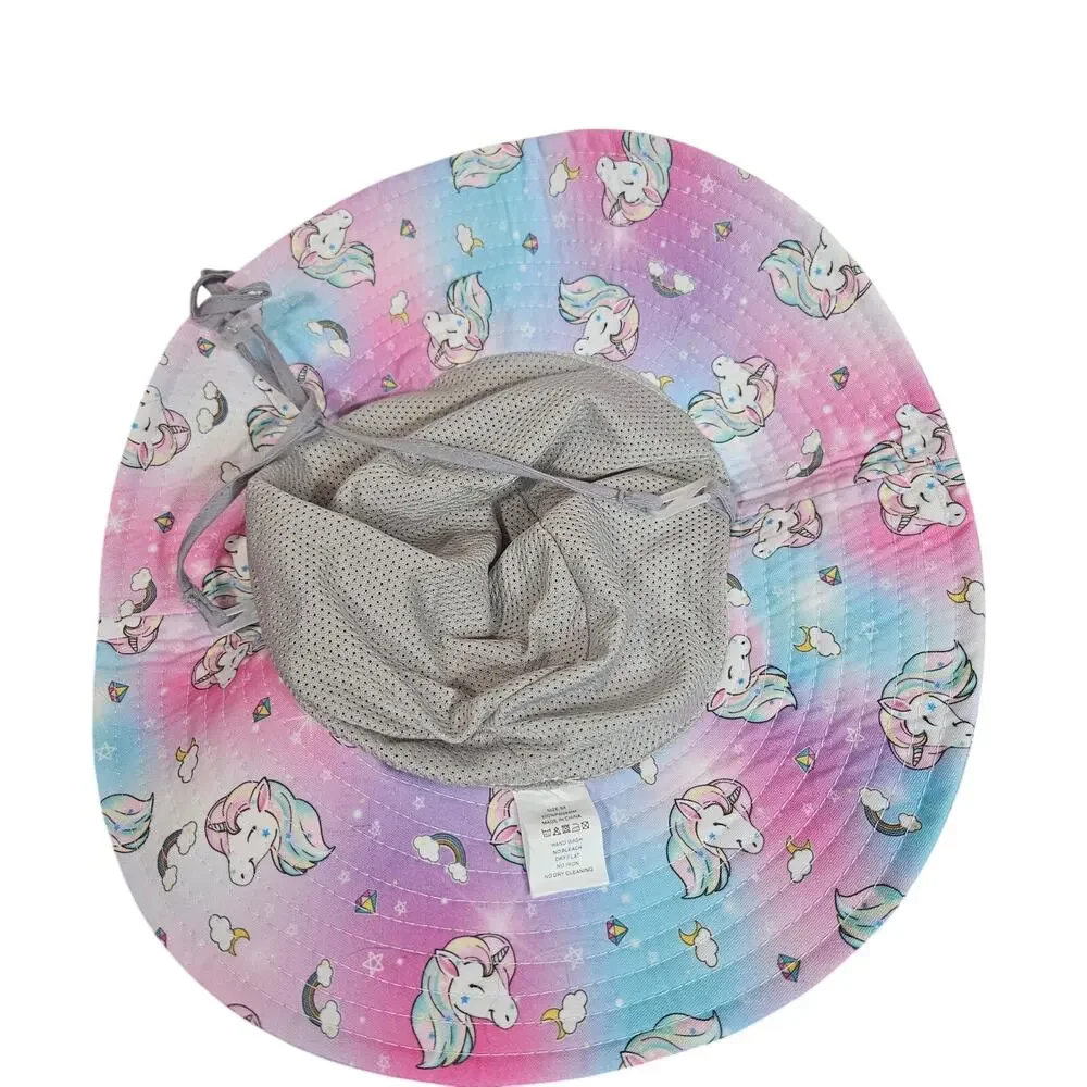 Unicorn Multicolor Sun hat for girls